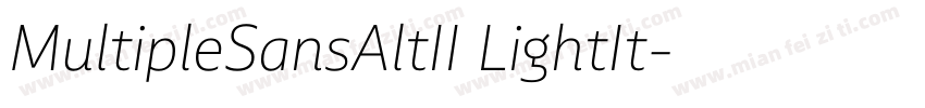 MultipleSansAltII LightIt字体转换